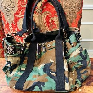 Free People Stephano Ghilardi NWOT Camouflage Tote Bag